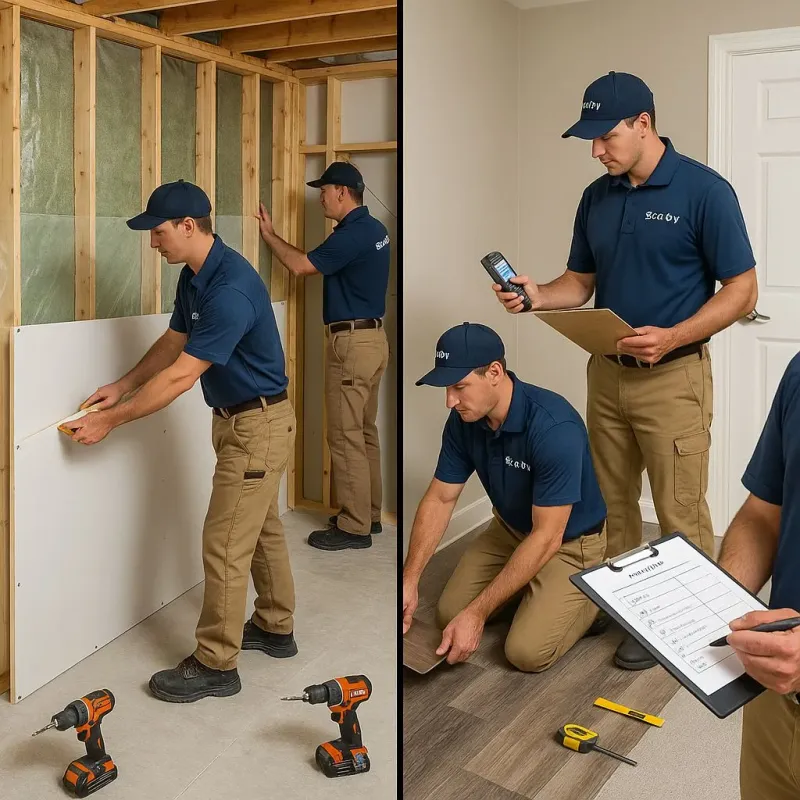 Repairs and Reconstruction process in Three Way, TN
